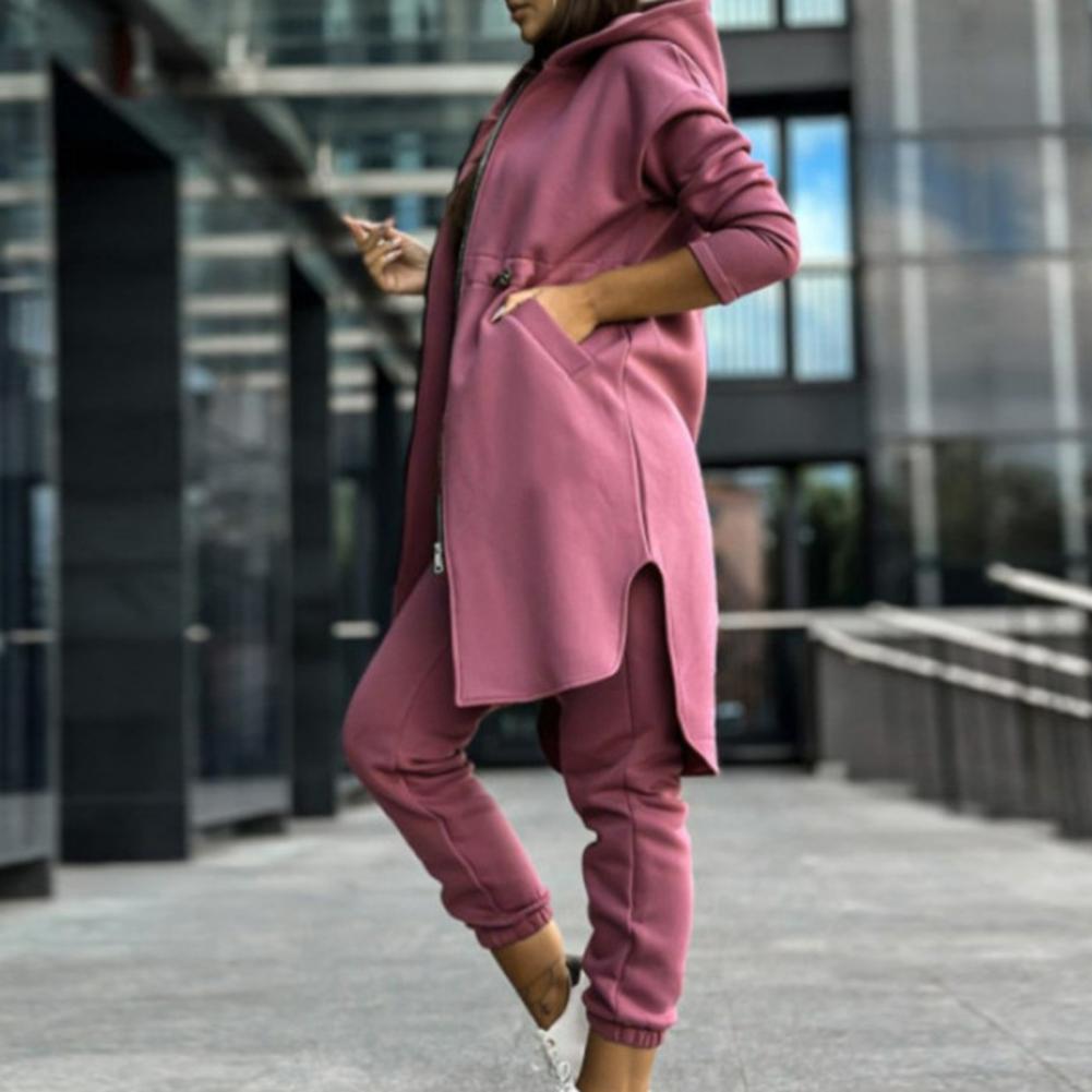 Winter Clothing Women Sale - Pants Set Women Tracksuit Zipper Hooded