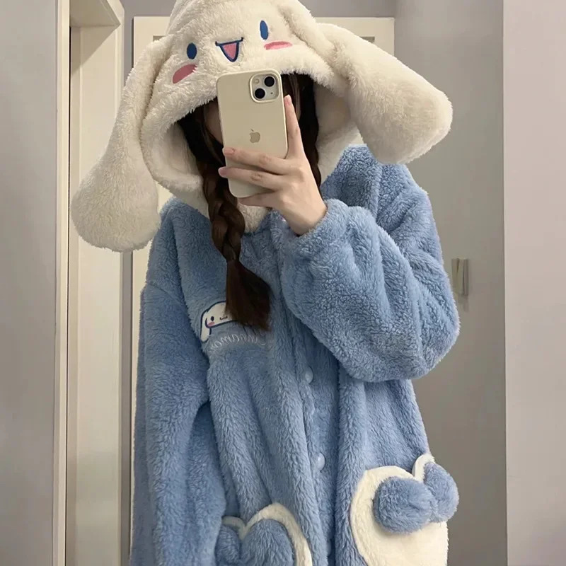 Winter Clothing For Woman - 25COSAnime Women Girl Plush Pajamas Kuromi
