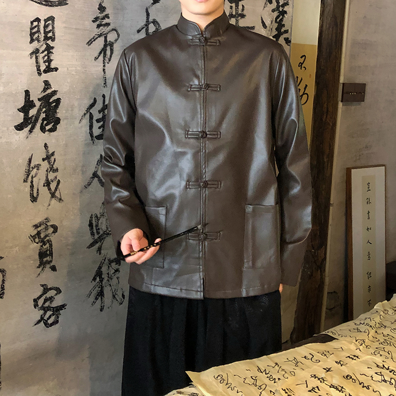 Traditional Men's Clothing PU  - Winter Clothing For incelemesi ve fiyatı