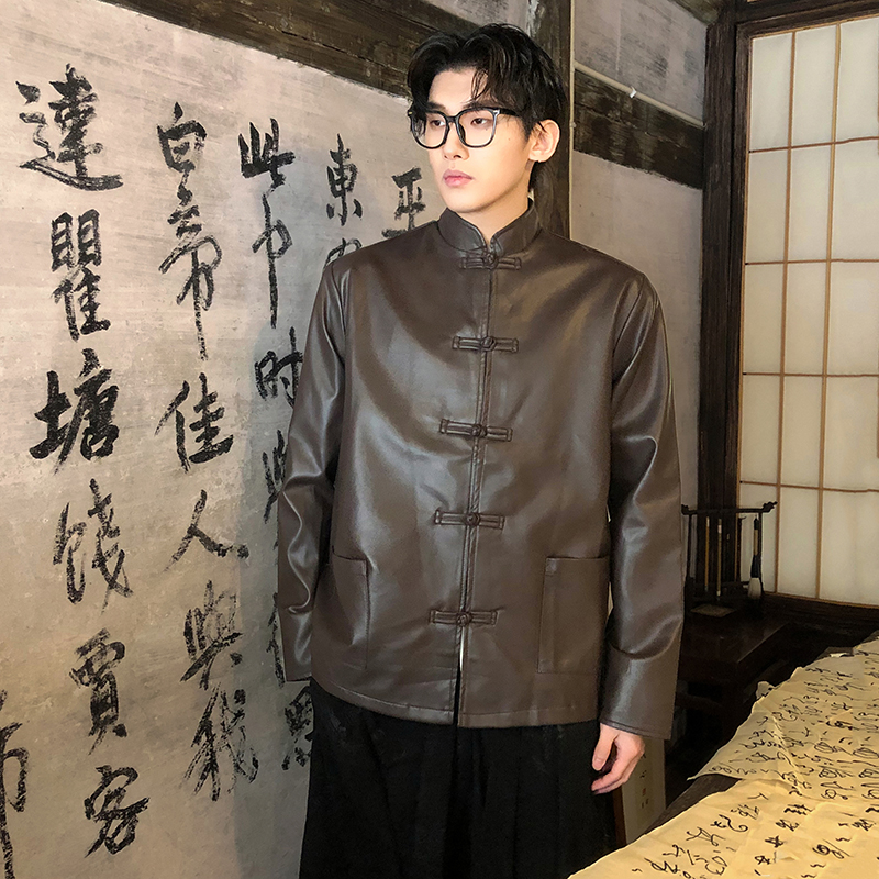 Traditional Men's Clothing PU  - Winter Clothing For incelemesi ve fiyatı
