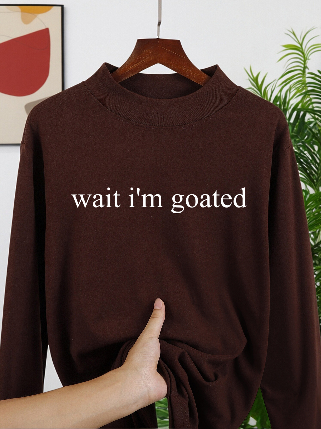 Wait I'M Goated Letter Printed - Winter Clothing For incelemesi ve fiyatı