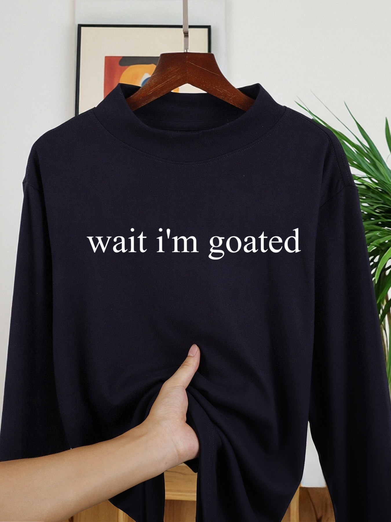 Wait I'M Goated Letter Printed - Winter Clothing For incelemesi ve fiyatı