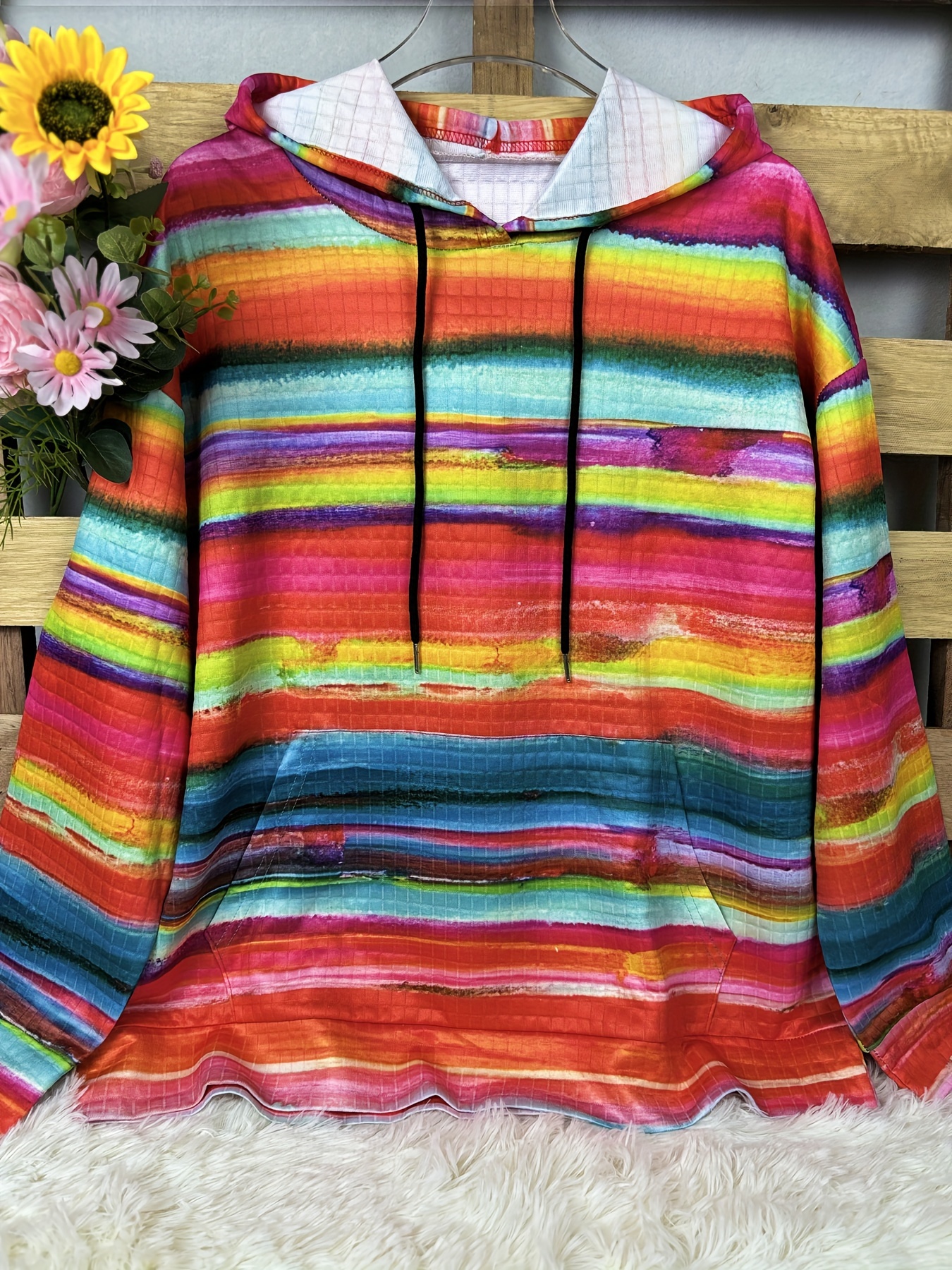 Women's Plus Size Striped Waff - Winter Clothing For Plus Size Women incelemesi ve fiyatı