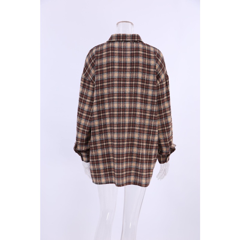 2025 Autumn Casual Plaid Shirt - Winter Clothing Women Sale incelemesi ve fiyatı