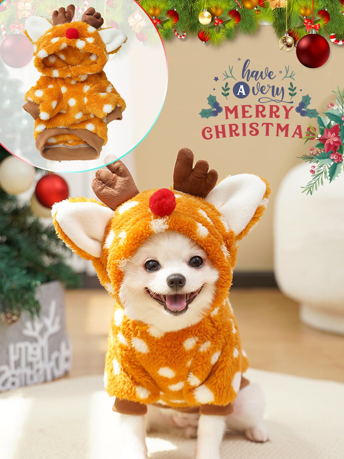 1pc Cute Christmas reindeer pe - Winter Clothing Must Haves incelemesi ve fiyatı