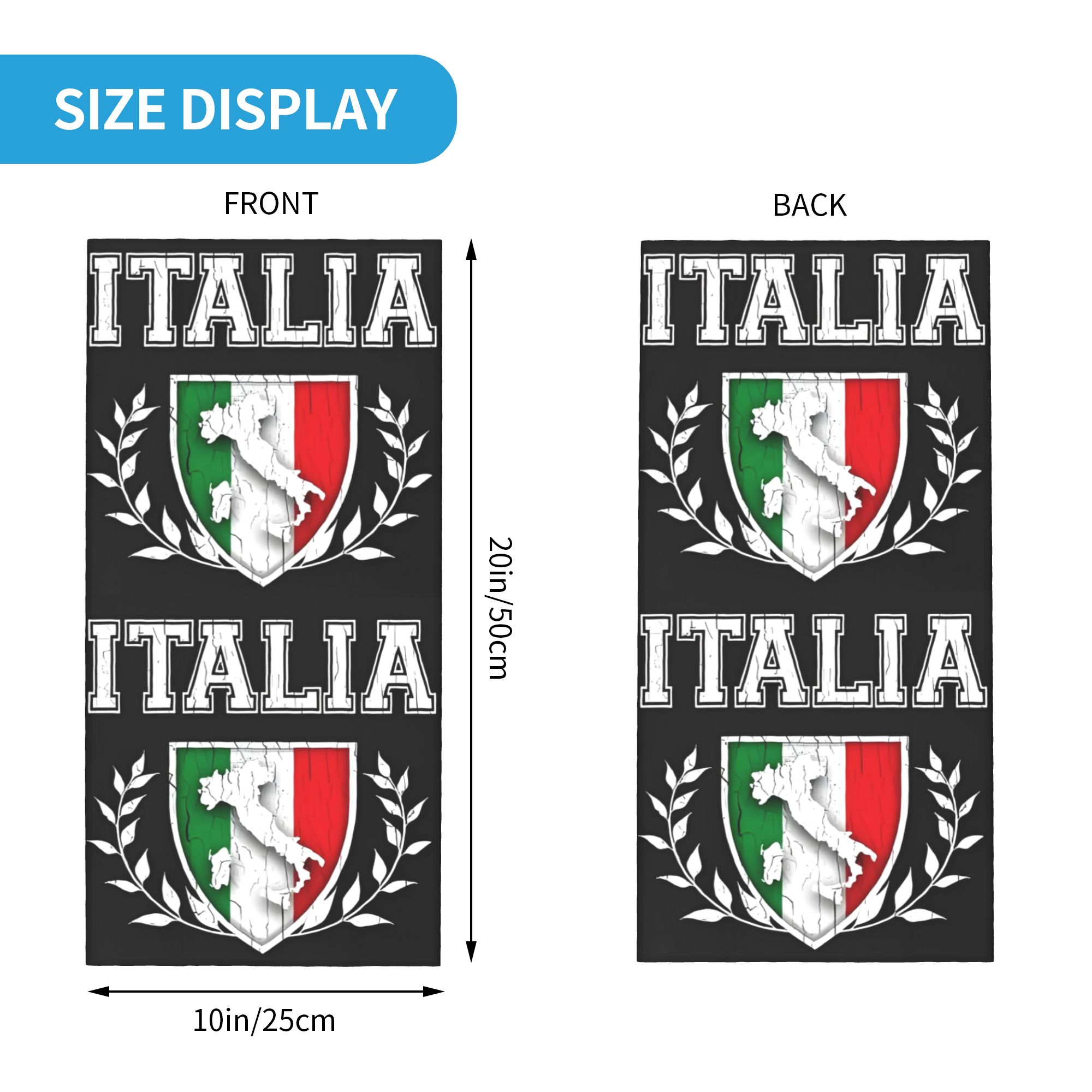 Custom Italy Flag Bandana Neck - Winter Clothing Women Sale incelemesi ve fiyatı