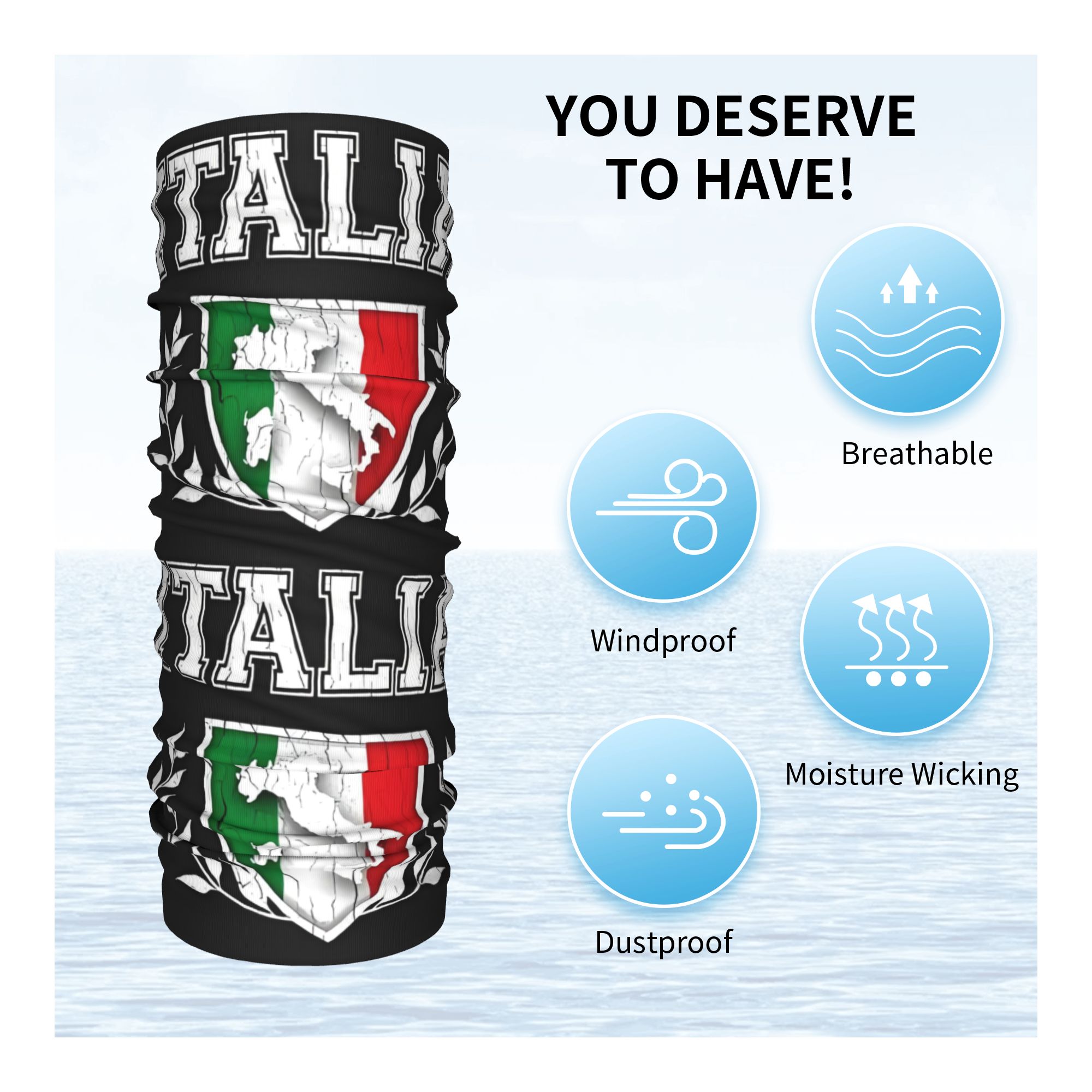 Custom Italy Flag Bandana Neck - Winter Clothing Women Sale incelemesi ve fiyatı