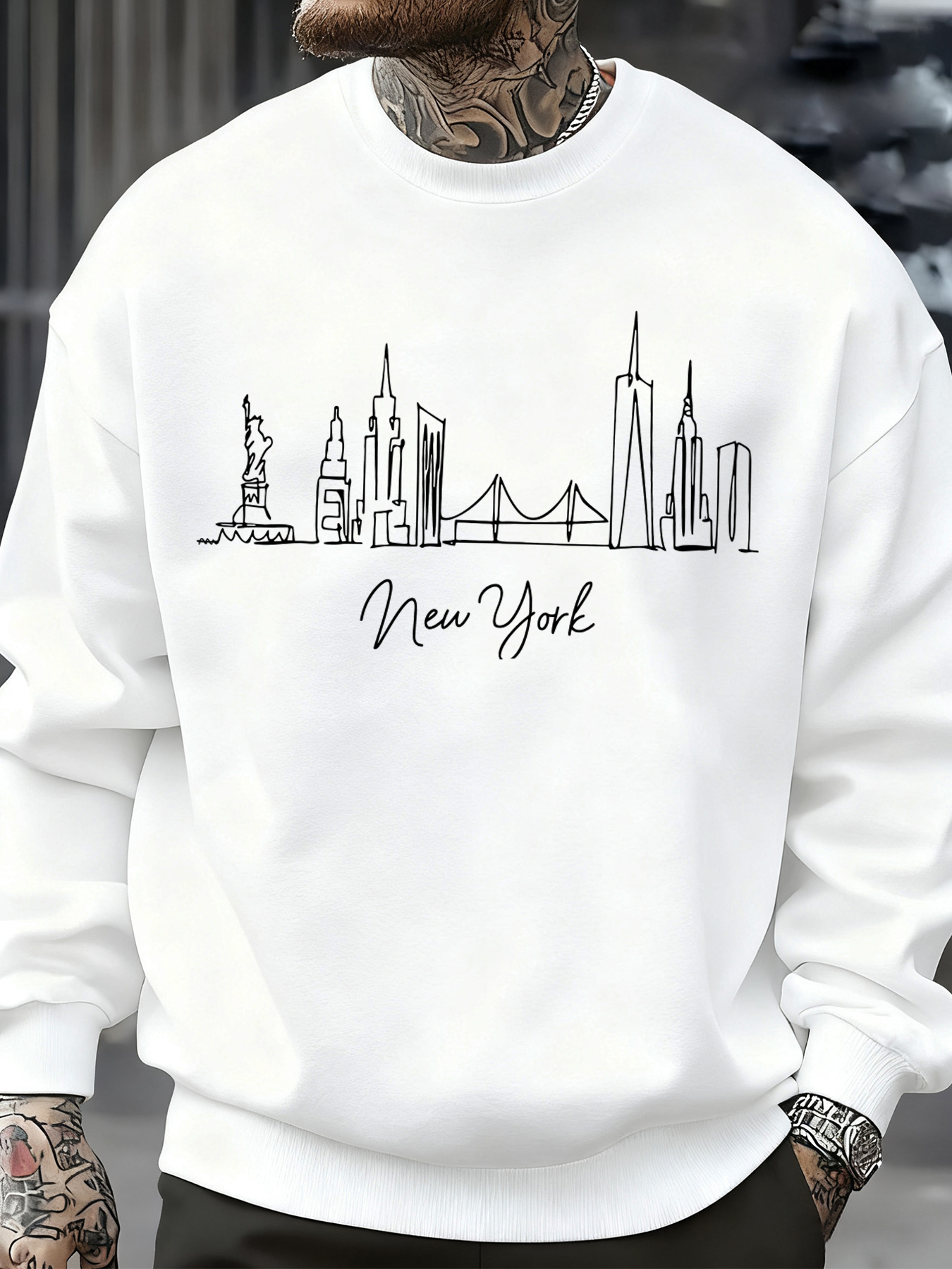 New York City Line Prints Men' - Winter Clothing In New York City incelemesi ve fiyatı
