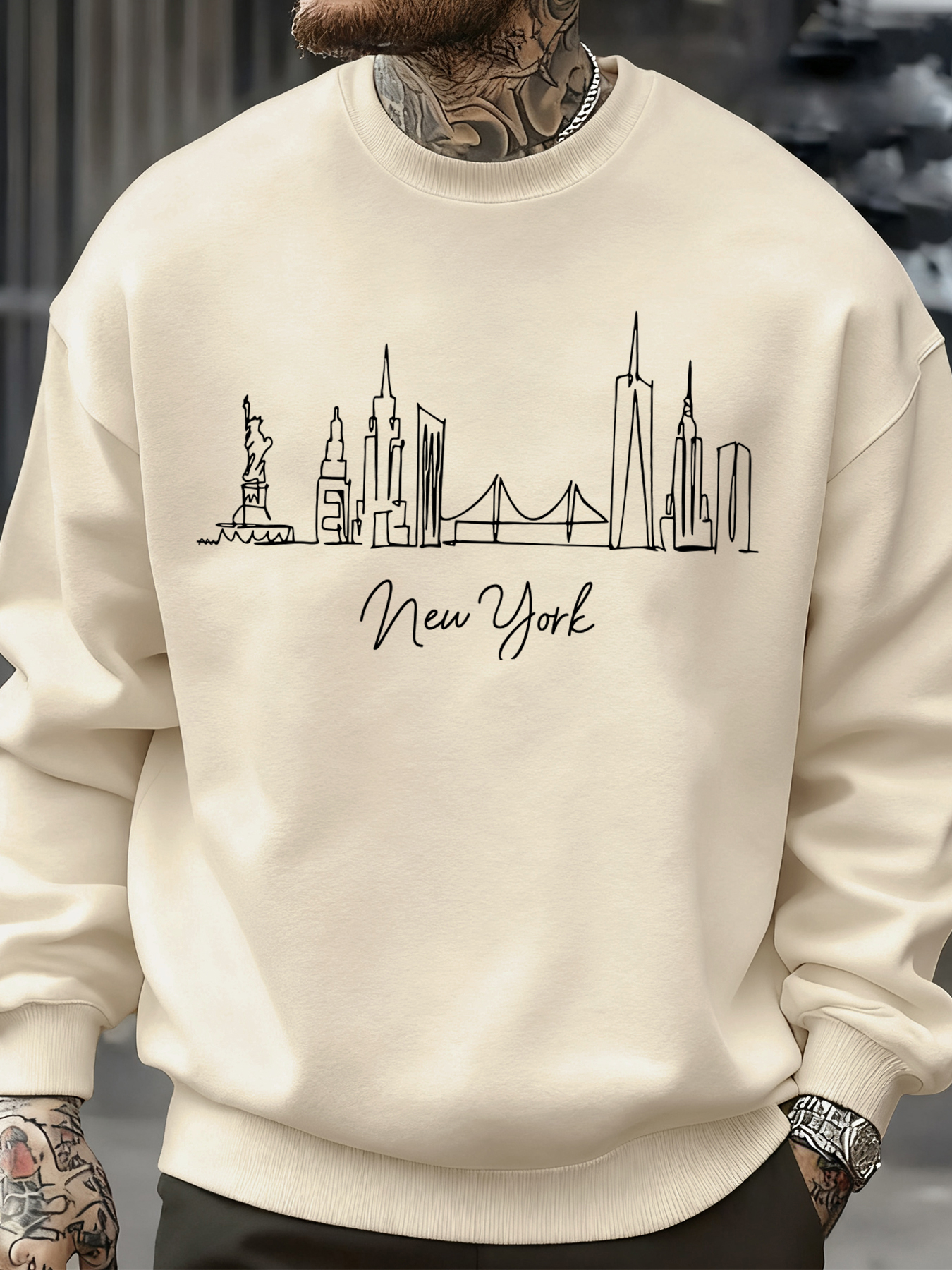 New York City Line Prints Men' - Winter Clothing In New York City incelemesi ve fiyatı