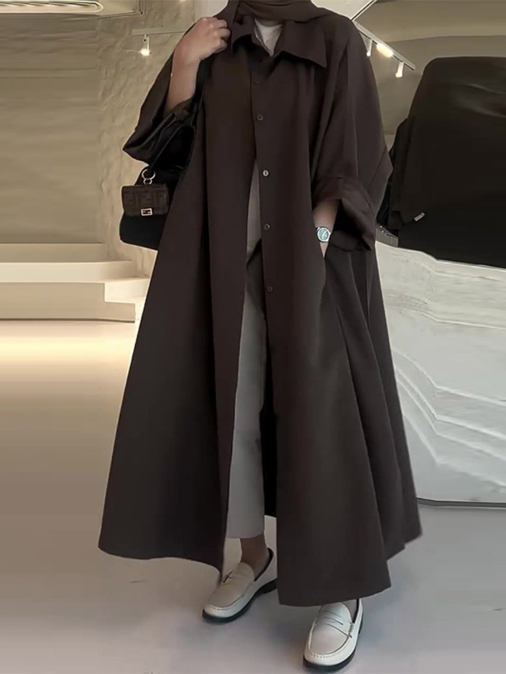 Eid Muslim Women Abaya Trench  - Winter Clothing Women Sale incelemesi ve fiyatı