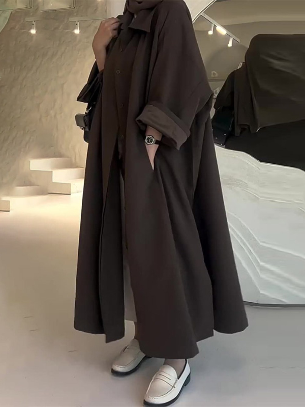 Eid Muslim Women Abaya Trench  - Winter Clothing Women Sale incelemesi ve fiyatı