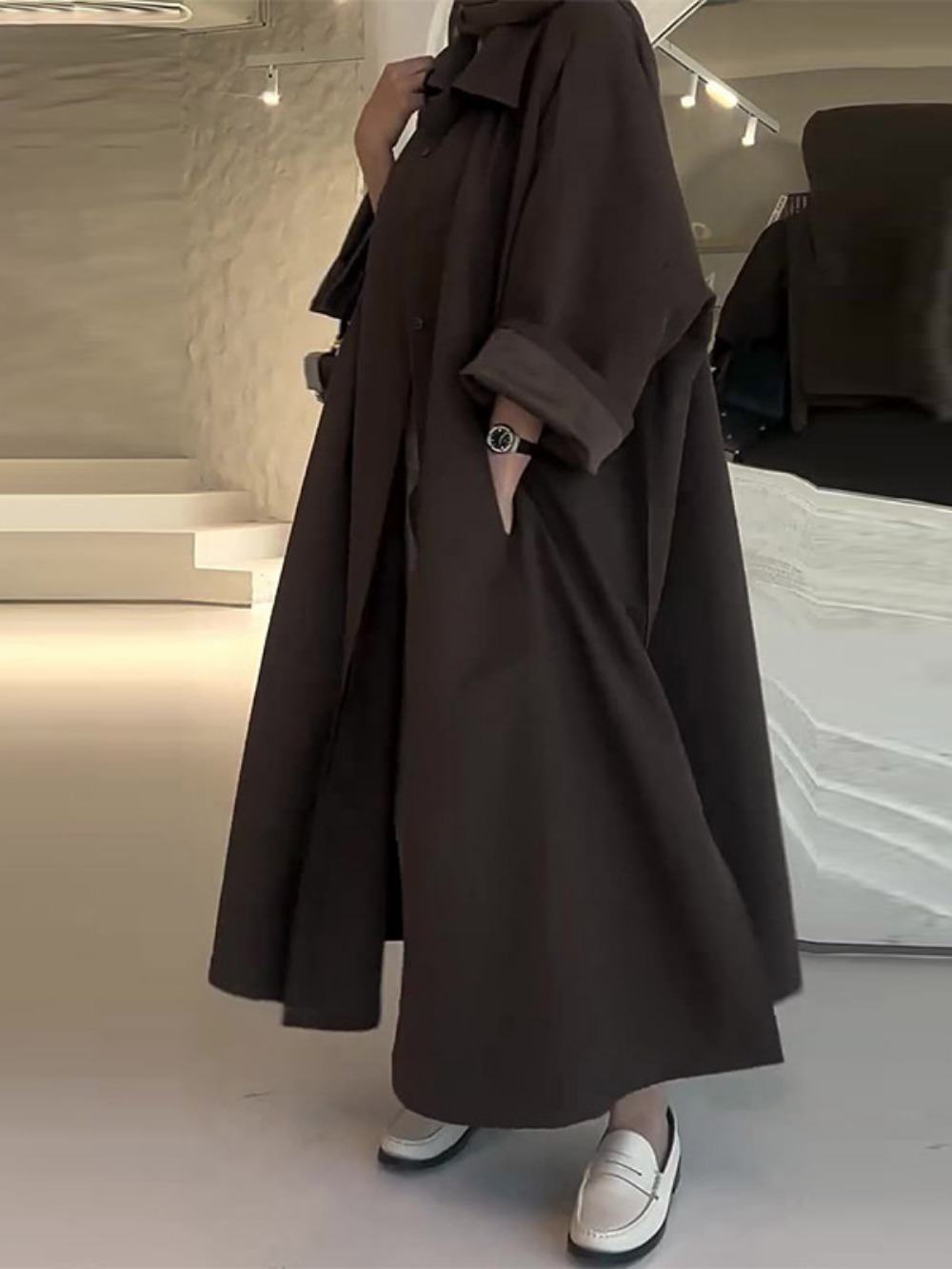 Eid Muslim Women Abaya Trench  - Winter Clothing Women Sale incelemesi ve fiyatı