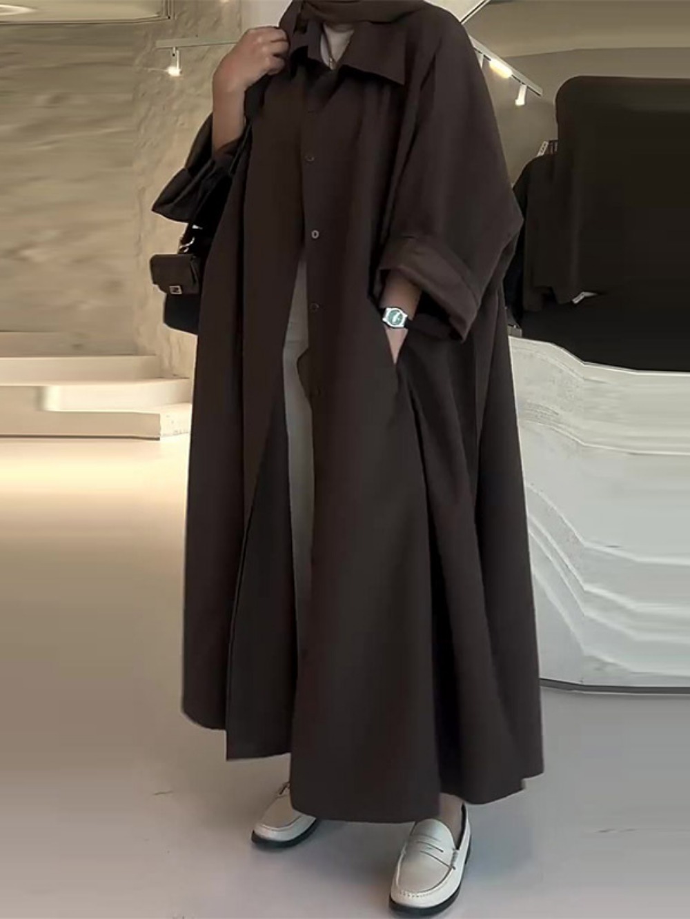 Eid Muslim Women Abaya Trench  - Winter Clothing Women Sale incelemesi ve fiyatı