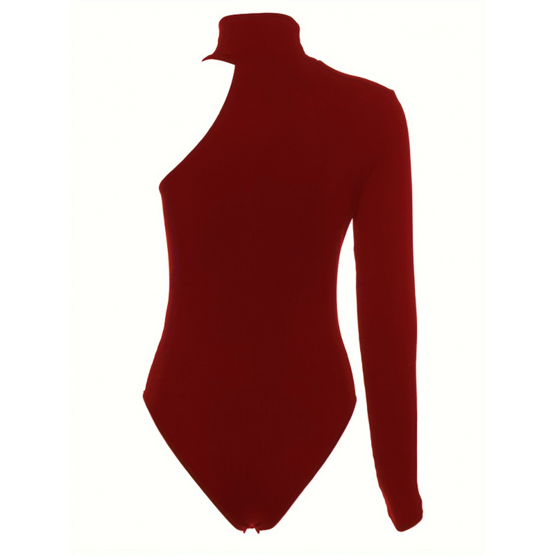 Solid Asymmetric One Shoulder  - Winter Clothing For incelemesi ve fiyatı