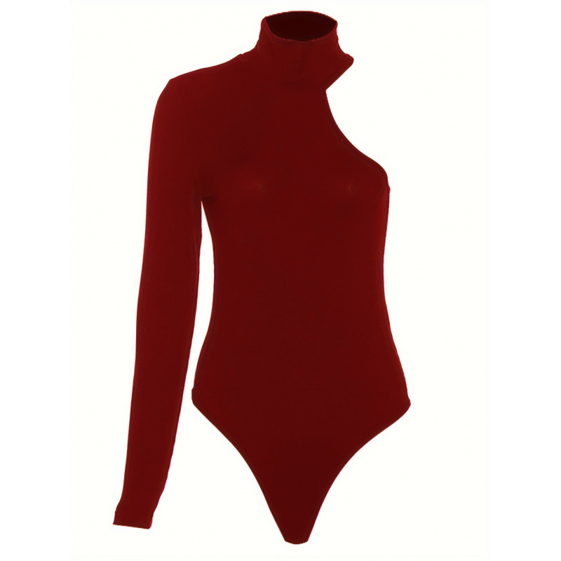 Solid Asymmetric One Shoulder  - Winter Clothing For incelemesi ve fiyatı