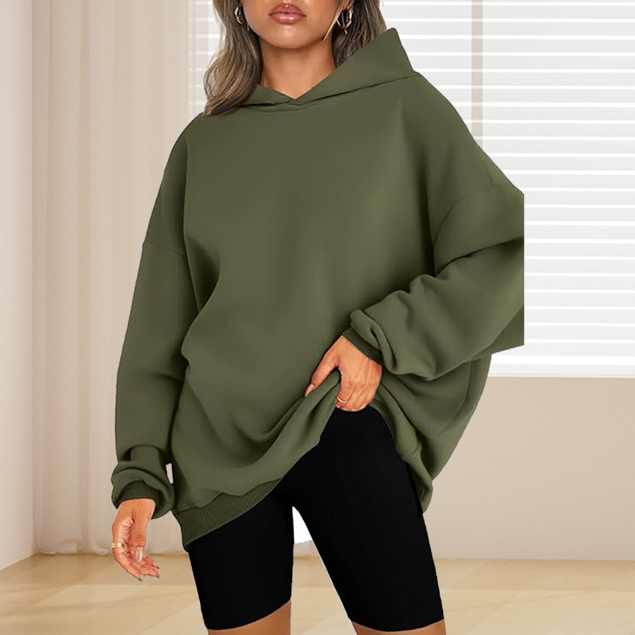 Plus Size Basic Solid Color Ho - Winter Clothing For Plus Size Women incelemesi ve fiyatı