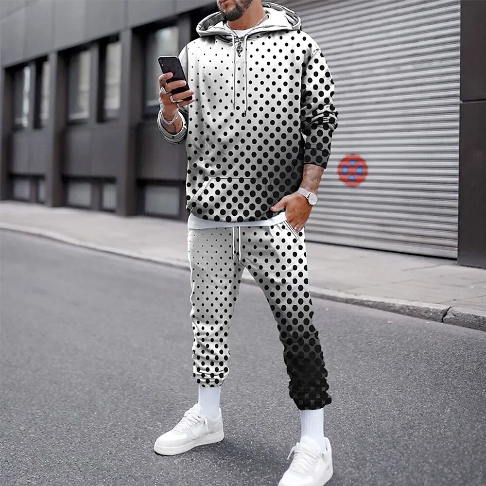 Funny 3D Polka Dot Print Men's - Winter Clothing For incelemesi ve fiyatı