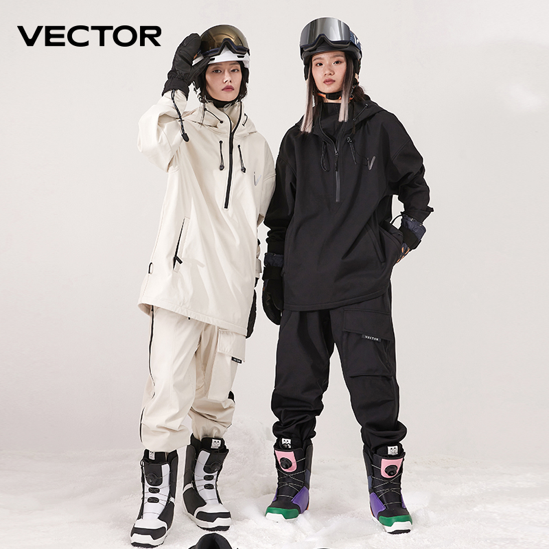 Men Women Solid Color Ski Jack - Winter Clothing Vector incelemesi ve fiyatı