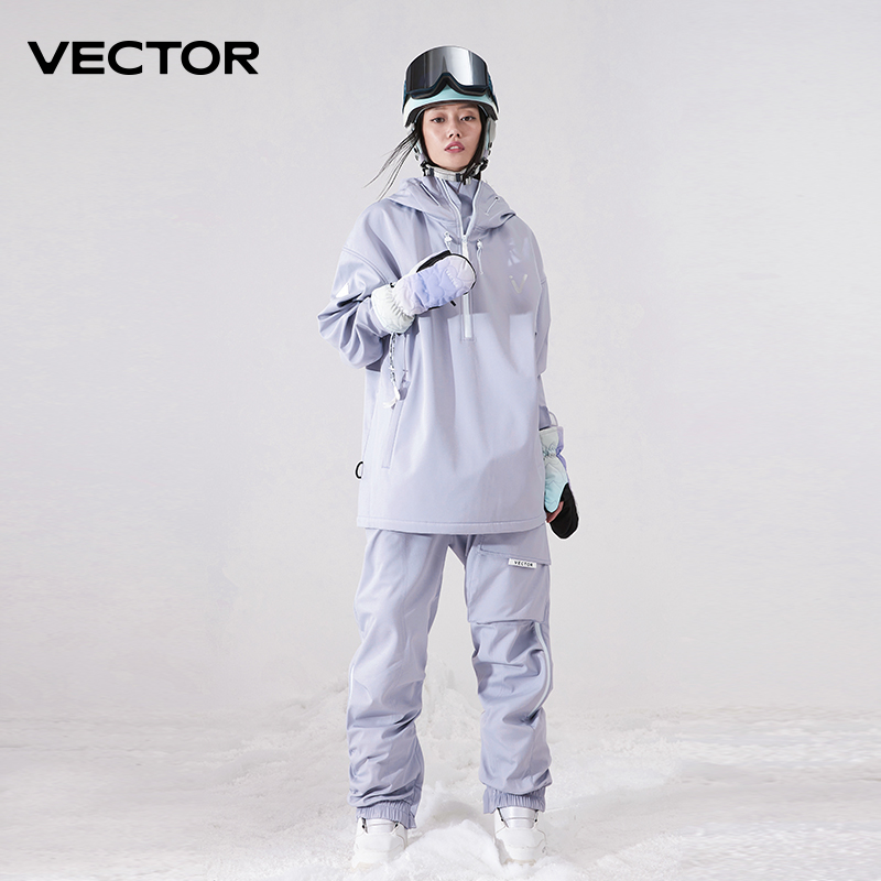 Men Women Solid Color Ski Jack - Winter Clothing Vector incelemesi ve fiyatı
