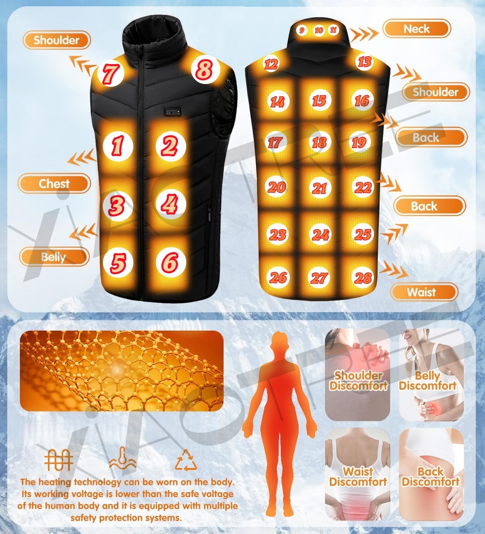 28/9 Areas Heated Vest Men Jac - Winter Clothing Women Sale incelemesi ve fiyatı