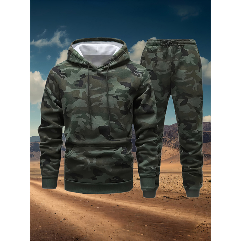 Autumn Camouflage 3D Print Hoo - Winter Clothing For incelemesi ve fiyatı