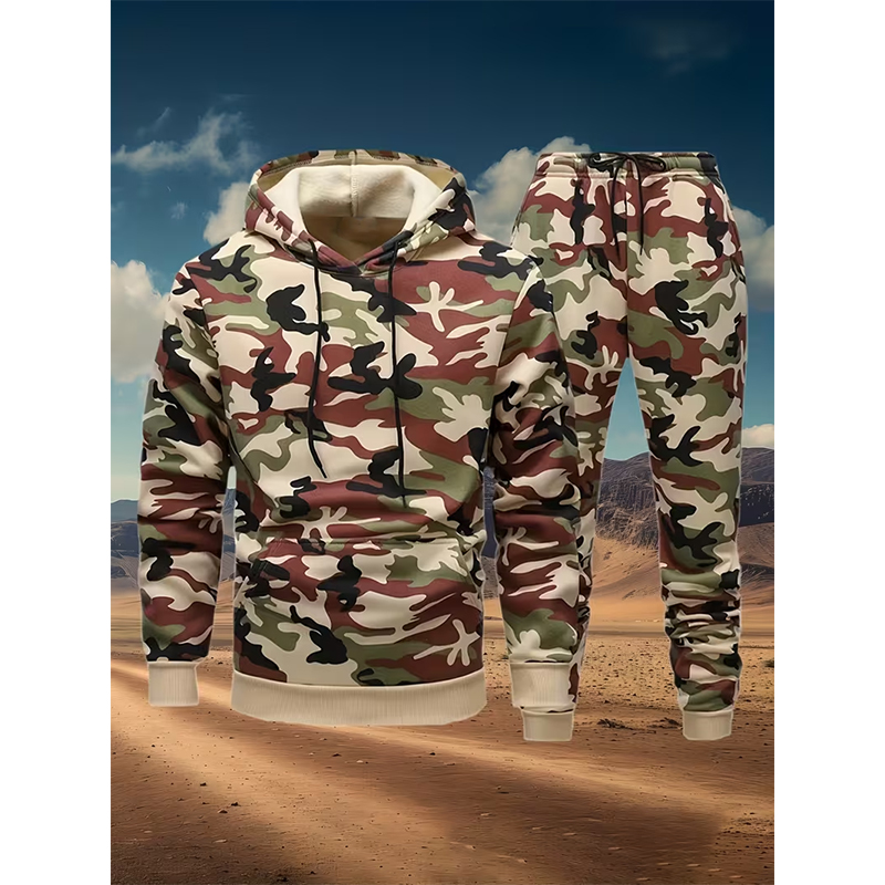 Autumn Camouflage 3D Print Hoo - Winter Clothing For incelemesi ve fiyatı
