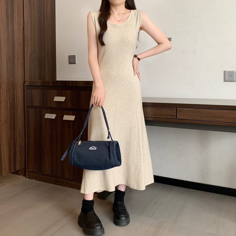 Elegant solid  sleeveless Knit - Winter Clothing For Plus Size Women incelemesi ve fiyatı
