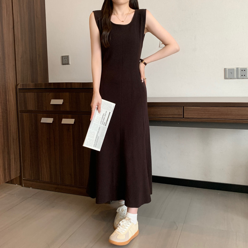 Elegant solid  sleeveless Knit - Winter Clothing For Plus Size Women incelemesi ve fiyatı